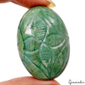 Natural Green Brazilian Emerald Oval Hand Carved Certified Loose Gems 150.00 Ct