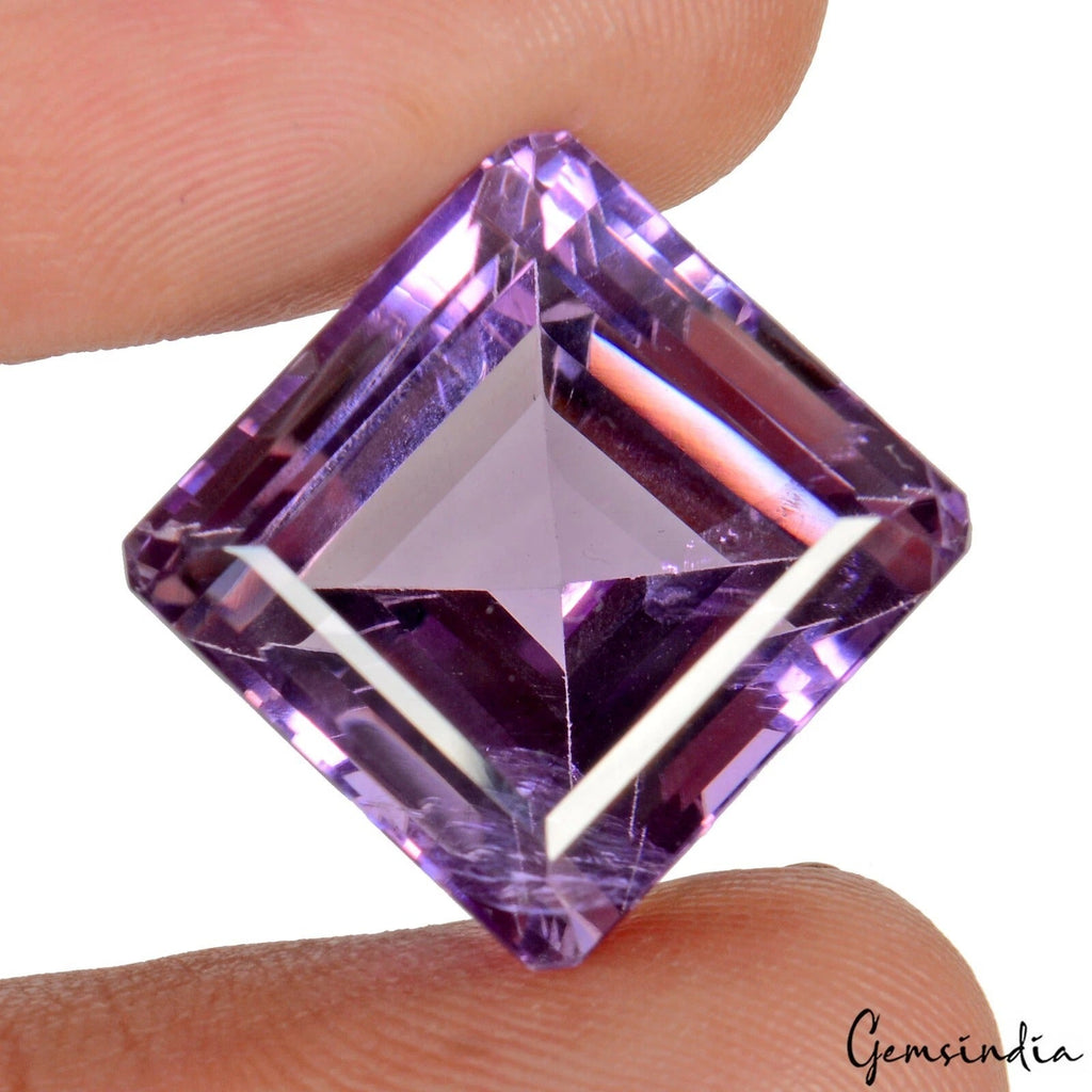 31.00 Cts Natural Untreated Purple Amethyst Octagon Cut Loose Gemstone for Ring