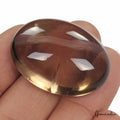 90.15 Ct Natural Untreated Brown Smoky Oval Cab Loose Gems For Making Jewelry