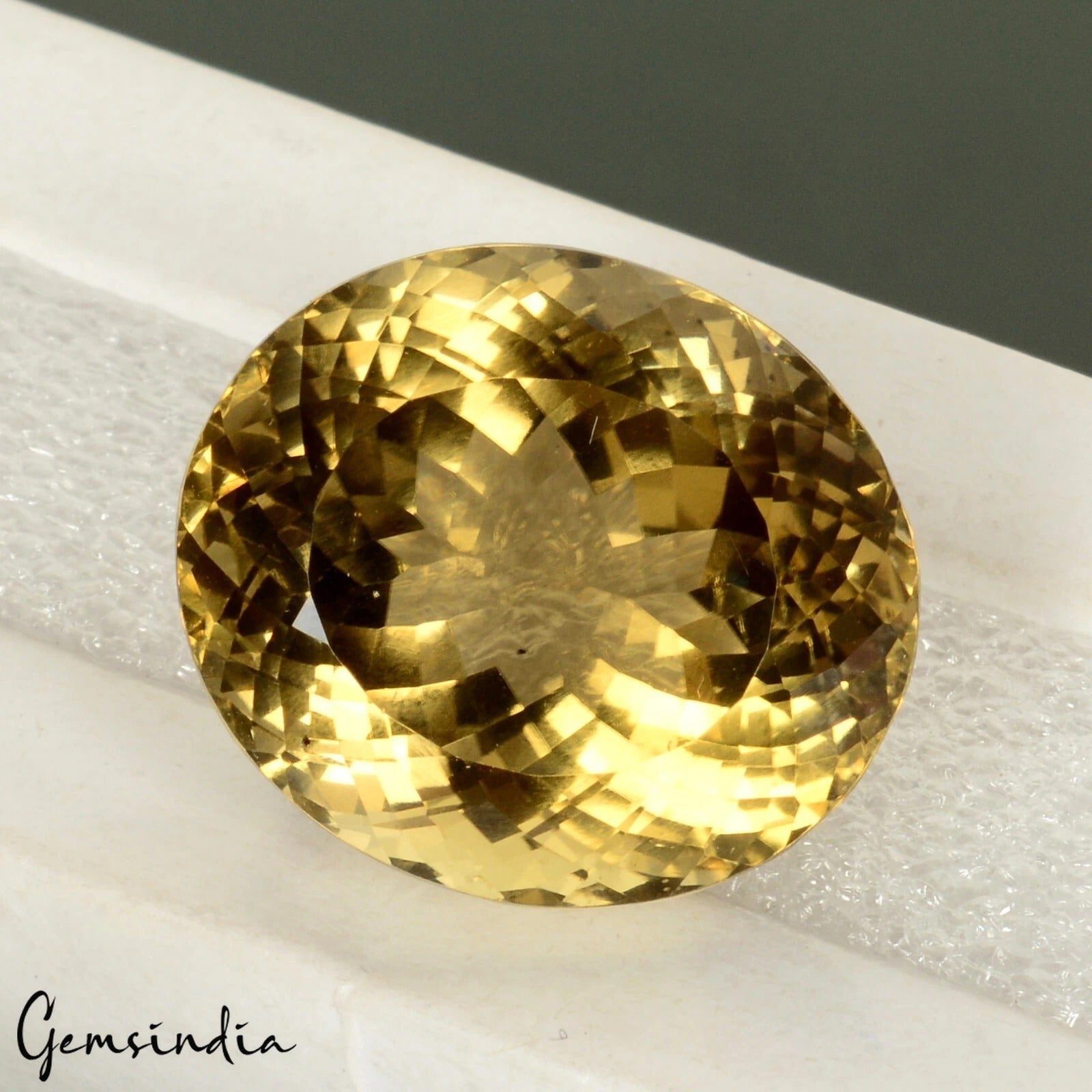 Certified 46.70 Ct. Natural Untreated Golden Honey Citrine Oval Cut Gem For Ring