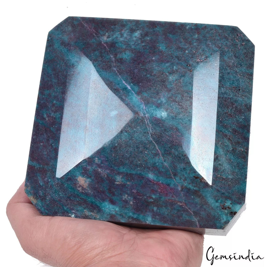 Ruby Kyanite Loose Gemstone, Octagon Cut, Untreated — 5.75x5.5x2.25 Inches, 16900 Ct (3.38 Kg), Madagascar