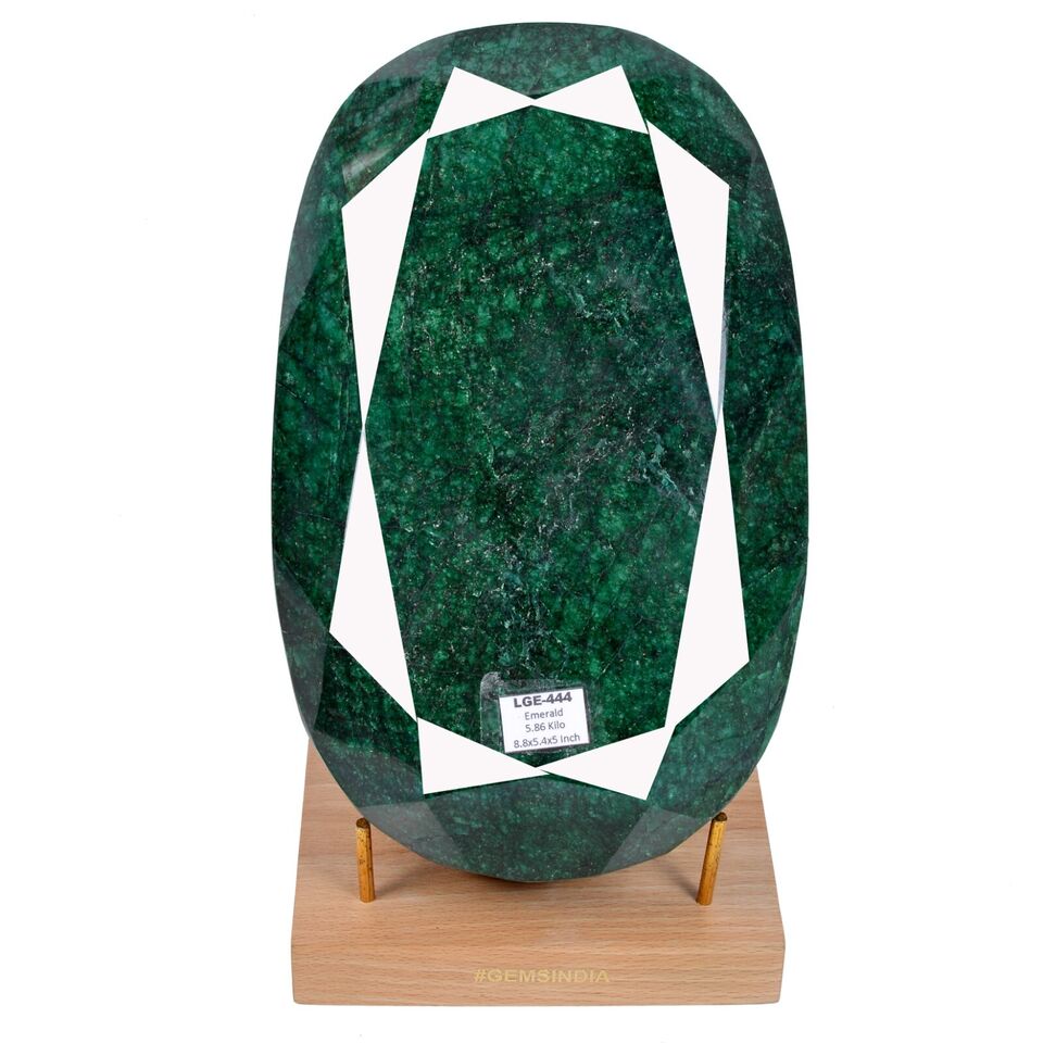 5.86 Kilo ~ Natural Green Large Emerald Earth Mined Oval Cut Huge AAA Grade Gem