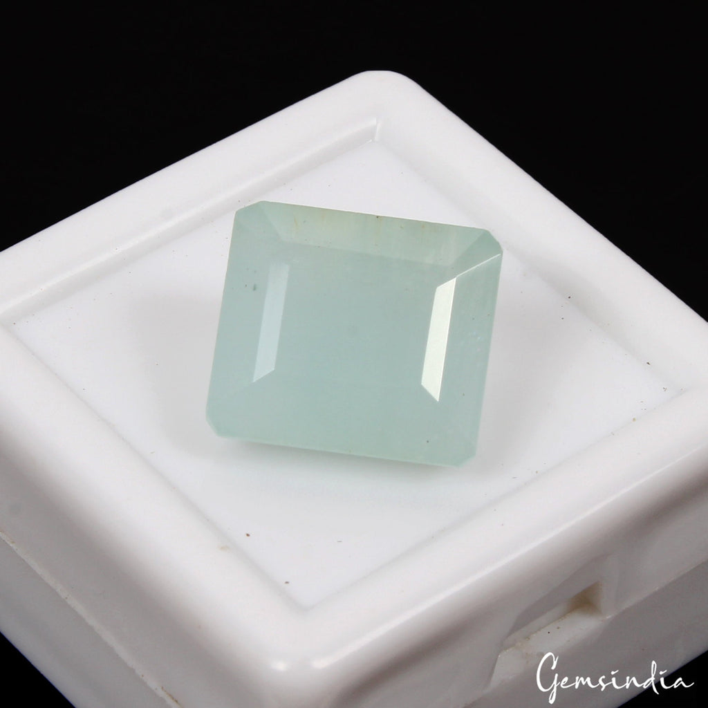 AAA 7.50 Ct Natural Ocean Blue Aquamarine Loose Emerald Cut Ring Size Gemstone