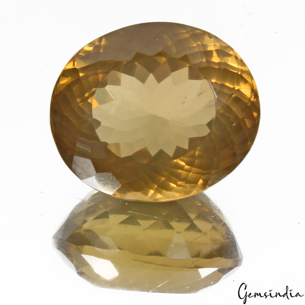 99.45 Cts Natural Untreated Golden Yellow Citrine Oval Cut Loose Gem For Pendant