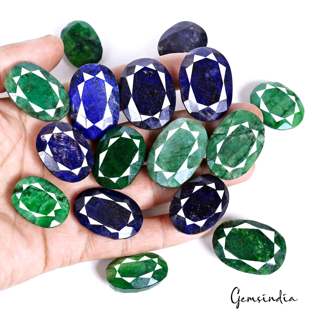 Sapphire Lot, Loose Gemstone, Oval Cut, Color Enhanced — 16 Pieces, 26mm to 35mm, 1320 Ct