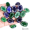 Sapphire Lot, Loose Gemstone, Oval Cut, Color Enhanced — 16 Pieces, 26mm to 35mm, 1320 Ct