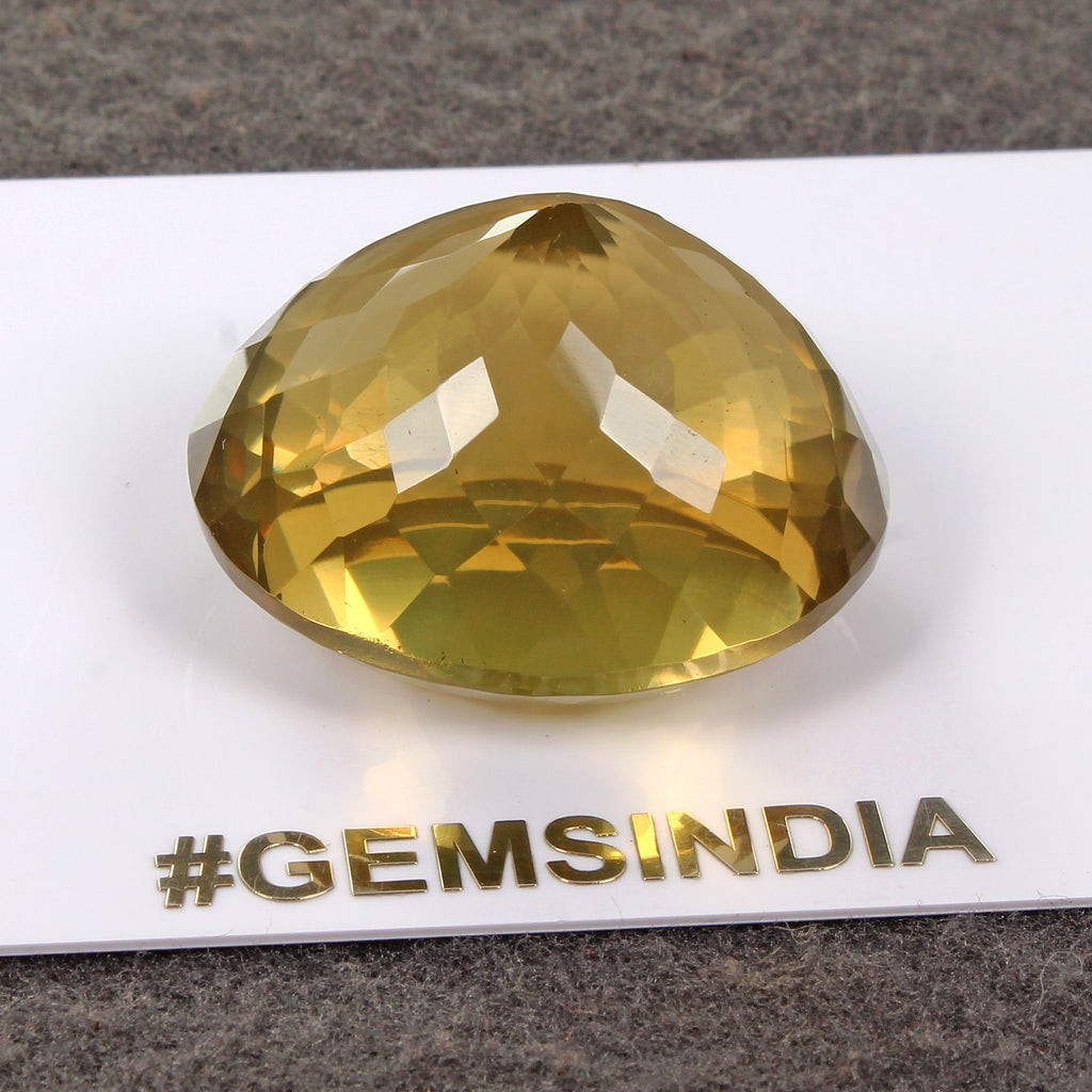 99.45 Cts Natural Untreated Golden Yellow Citrine Oval Cut Loose Gem For Pendant