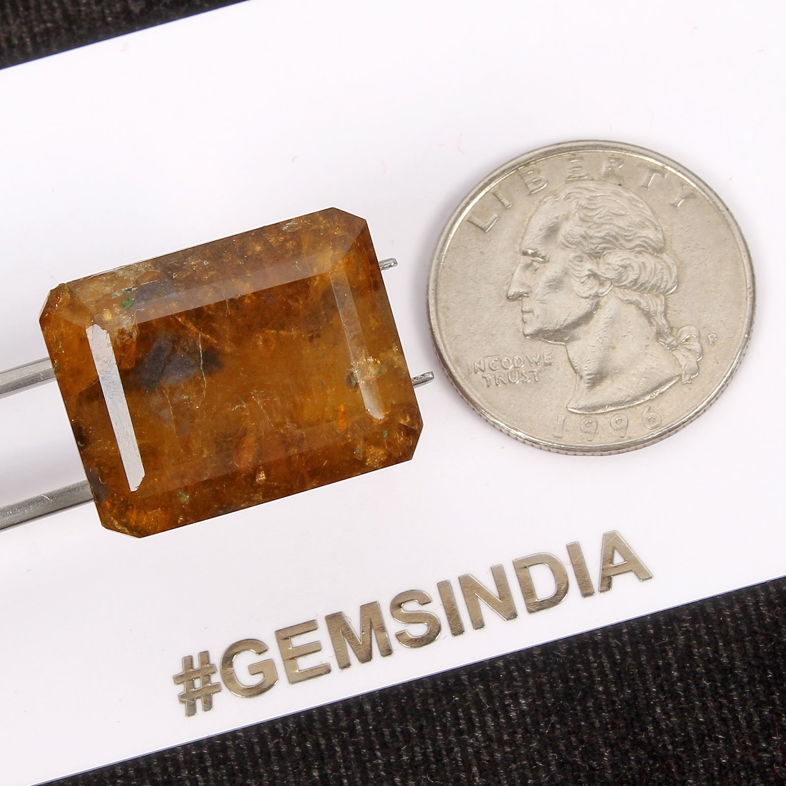 Certified 53.00 Ct Natural Untreated Brown Tourmaline Emerald Cut Loose Gemstone