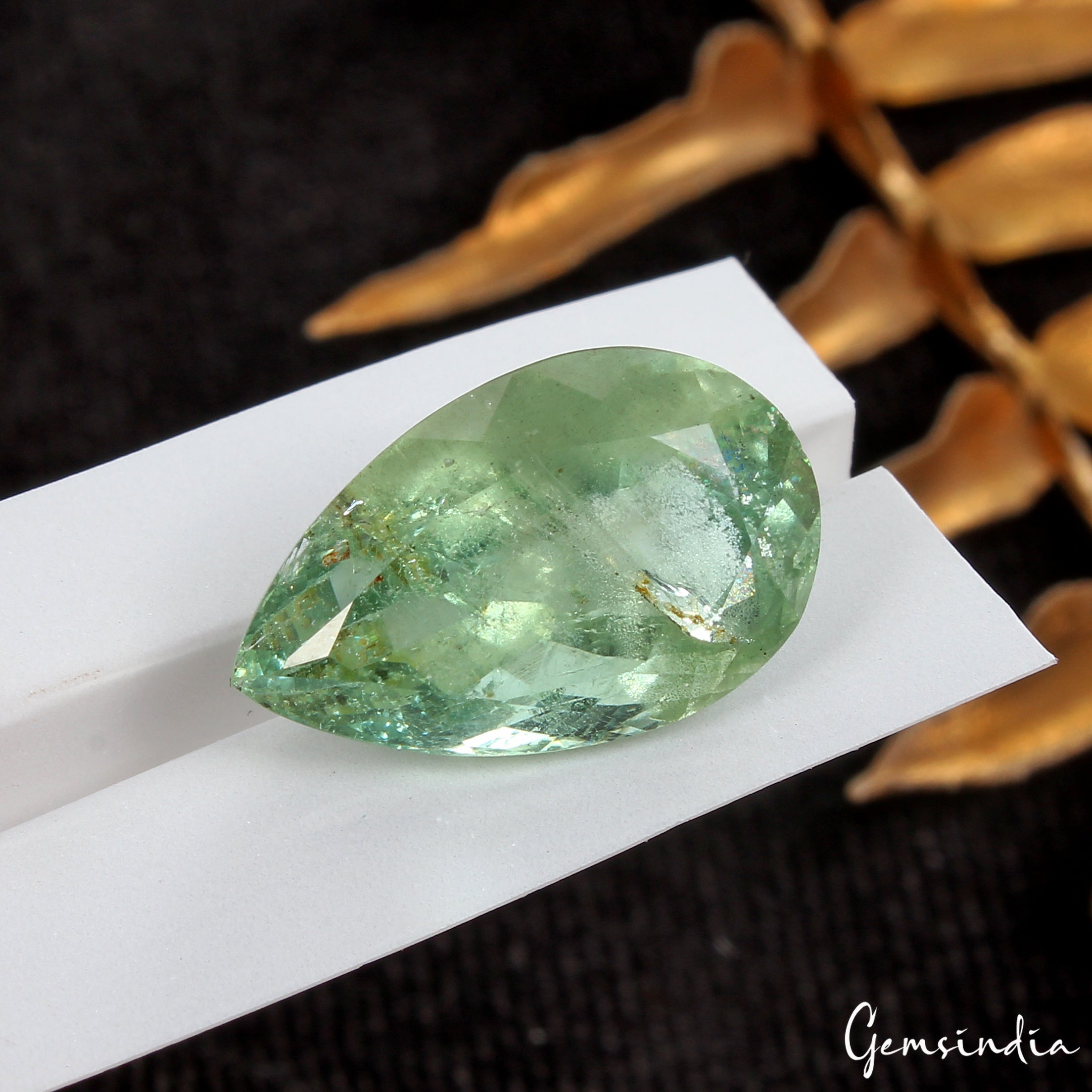 Certified 9.00 Ct Natural Santa Maria Green Aquamarine Pear Loose Untreated Gem