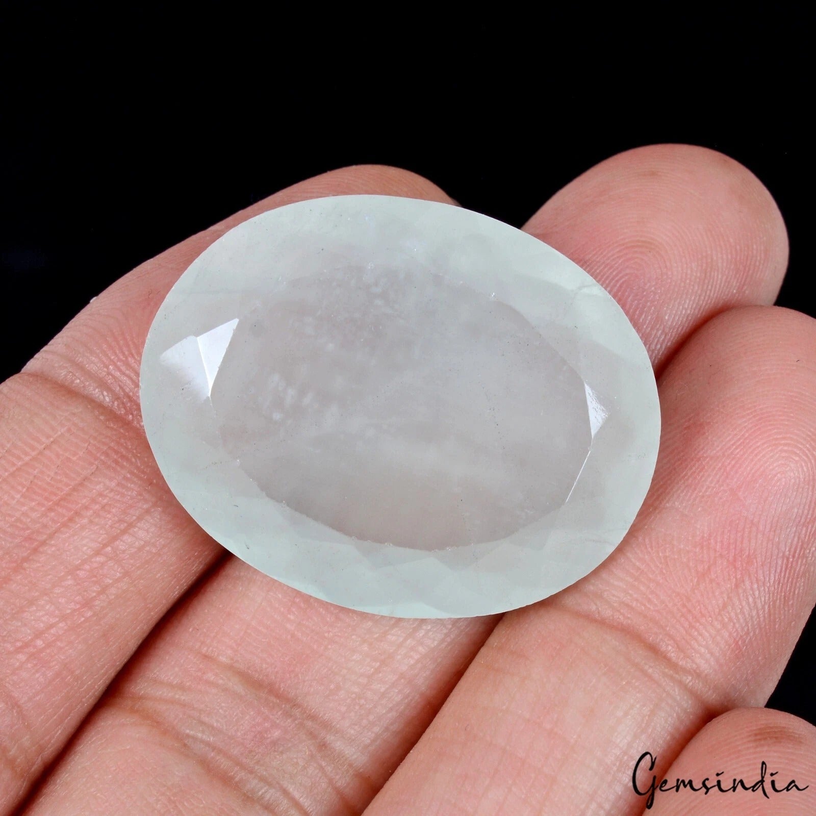 52.00 Cts Natural Aqua Blue Aquamarine Unheated Oval Cut Loose Gemstone, Brazil