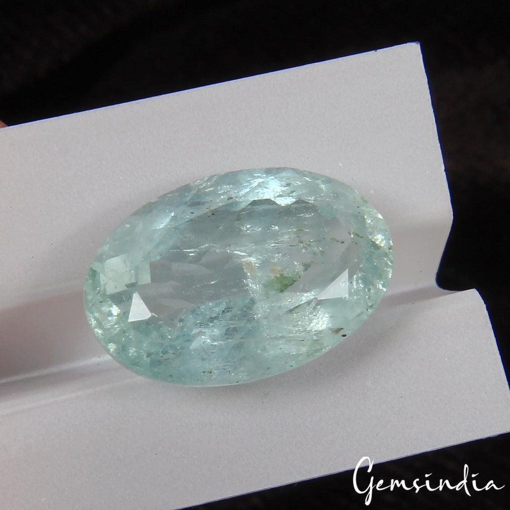 Certified 6.80 Ct Blue Santa Maria Aquamarine Gem From Brazil 100% Natural Color