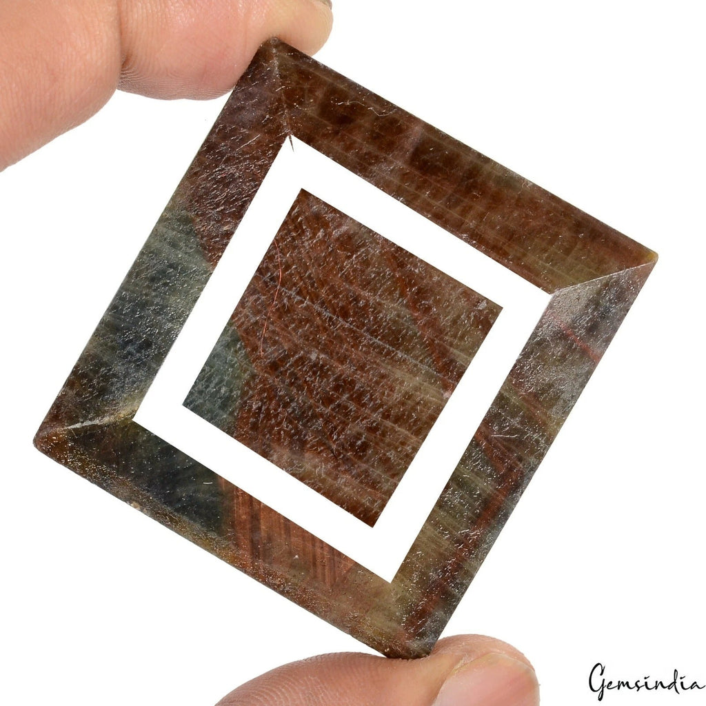 Natural Dark Brown Rectangular Cut Sapphire Earth Mined 600 Cts Loose Gemstone