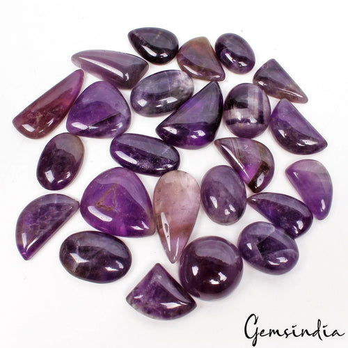 Amethyst Cabochon, Untreated, Purple — 19mm to 30mm, 690 Ct, Brazil