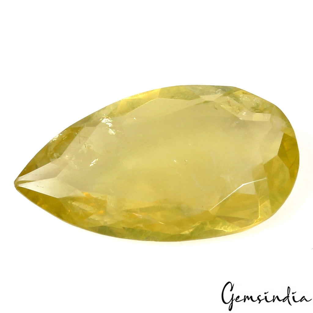 Citrine Loose Gemstone, Untreated, Yellow — 30 x 16 x 7mm, 24.50 Ct, Brazil