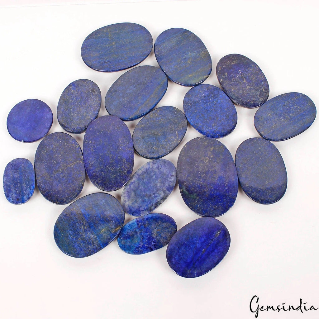 Wholesale Lot 5080 Ct Natural Blue Lapis Lazuli w/Gold Flecks Mix Cab Gems~18 Pc