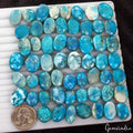680 Cs 57 Pcs Natural Blue Turquoise Oval Cab 13-18mm Loose Gems Wholesale Lot