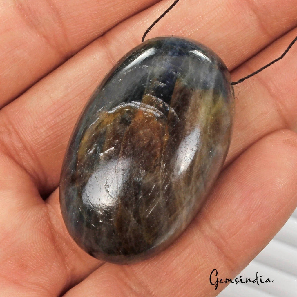 Certified 200 Cts Natural Untreated Blue Sapphire Oval Bead/Briolette Loose Gem