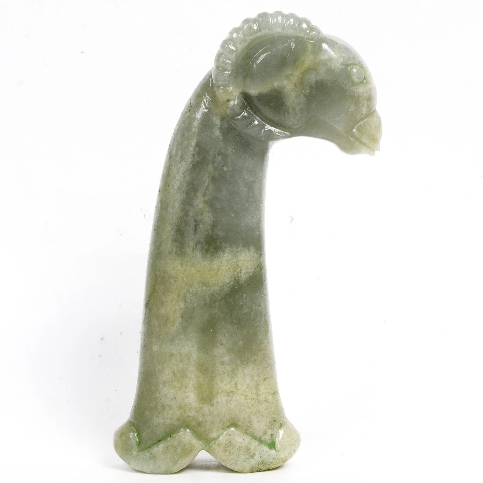 1500 Ct Natural Aventurine (Indian Jade) Ram Head Sword Handle Dagger Hilt Art G