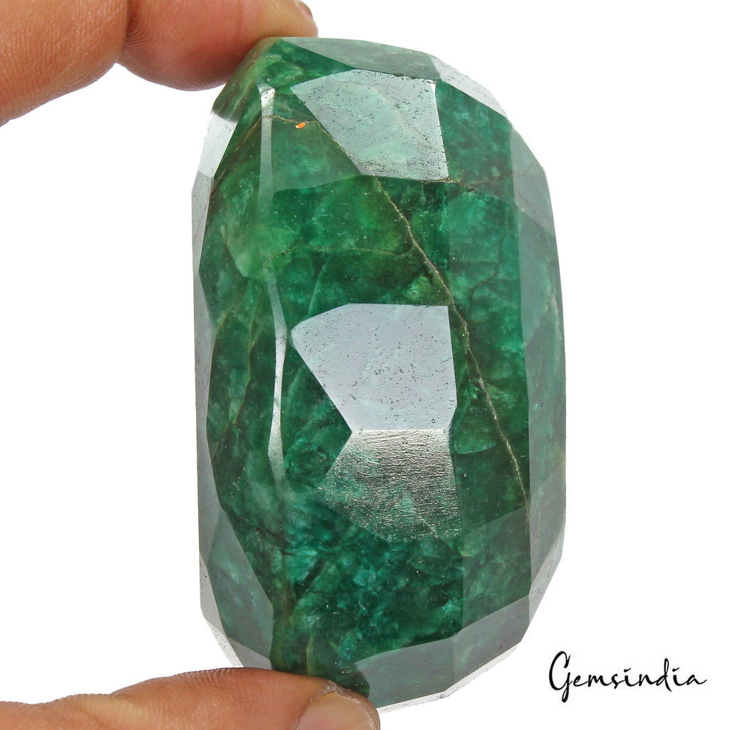Certified 1270Ct Natural Brazilian Green Emerald Oval Faceted Cut Huge Loose Gem