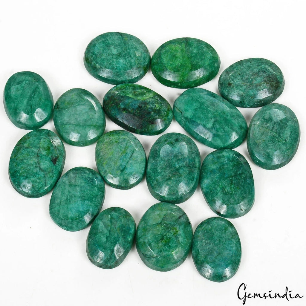 620Cts/16 Pcs Natural Brazilian Green Emerald Oval Cut Wholesale Loose Gems Lot