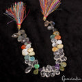 Natural Multi Gemstones/Multi Color Pear Cut Loose Beads/Briolettes Strand 9"