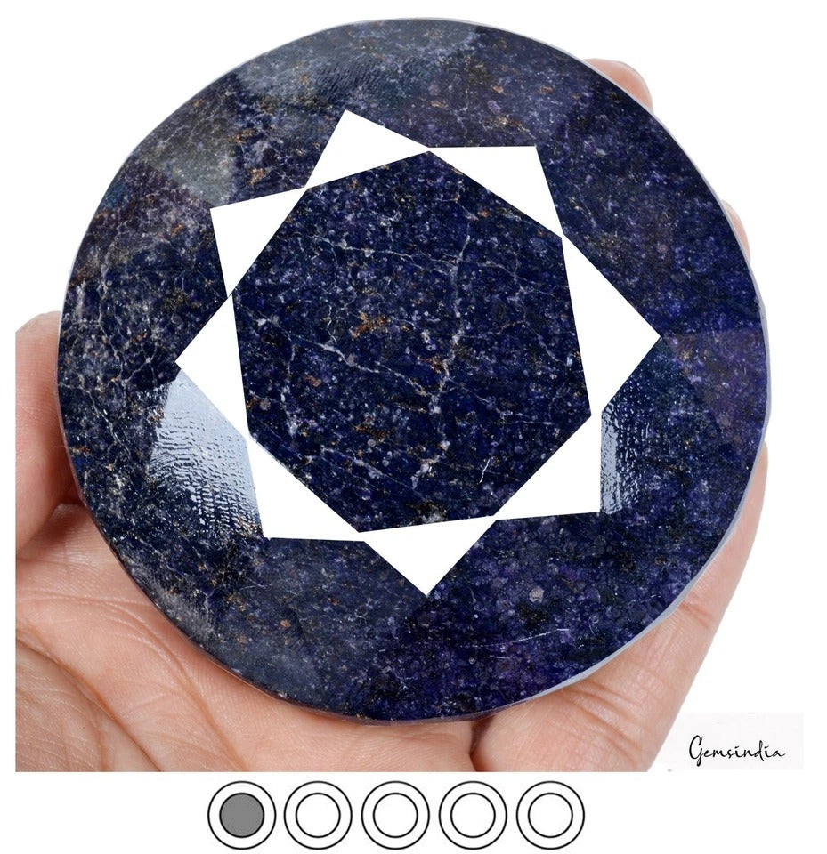 2450 Cts Natural Blue Sapphire Round Cut Huge Earth mined Museum Size Gemstone