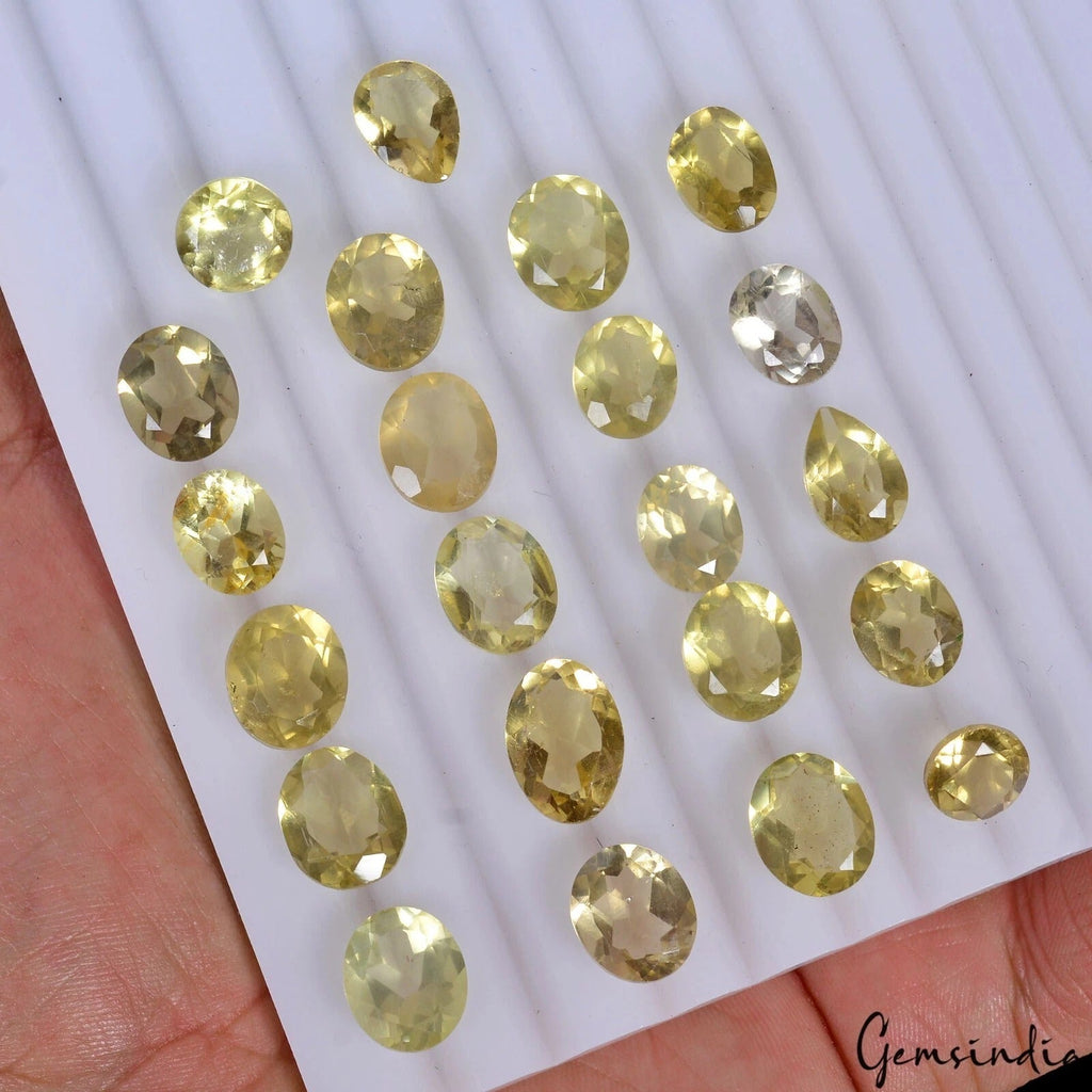 22 Pc Natural Citrine 9mm-13mm Mix Cut Loose Unheated Gemstones 85.30 Ct, Brazil