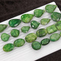 Emerald Lot, Loose Gemstone, Color Enhanced, Green — 21 Pieces, 22mm to 35mm, 1000 Ct, Brazil