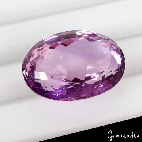 Amethyst Loose Gemstone, Untreated, Purple — 21x15x11mm, 26.10 Ct, Brazil