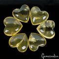 Lemon Quartz Lot, Cabochon, Heart Cabochon Country of — 6 Pieces, 21mm to 22mm, 197.20 Ct, Brazil