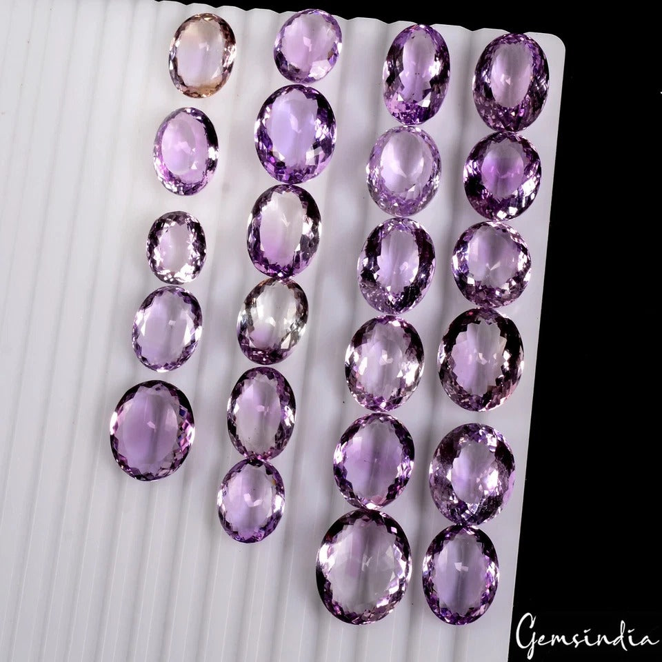 Amethyst Lot, Loose Gemstone, Purple — 23 Pieces, 15mm to 22mm, 410 Ct, Brazil