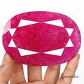 1280 Carats Natural Eye Catching Pink Red Quartz Oval Faceted Cut Huge Loose Gem