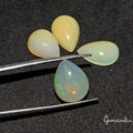 8-9mm Natural Opal Australian Top Grade Flashy Colors Pear Cab Certified Gems