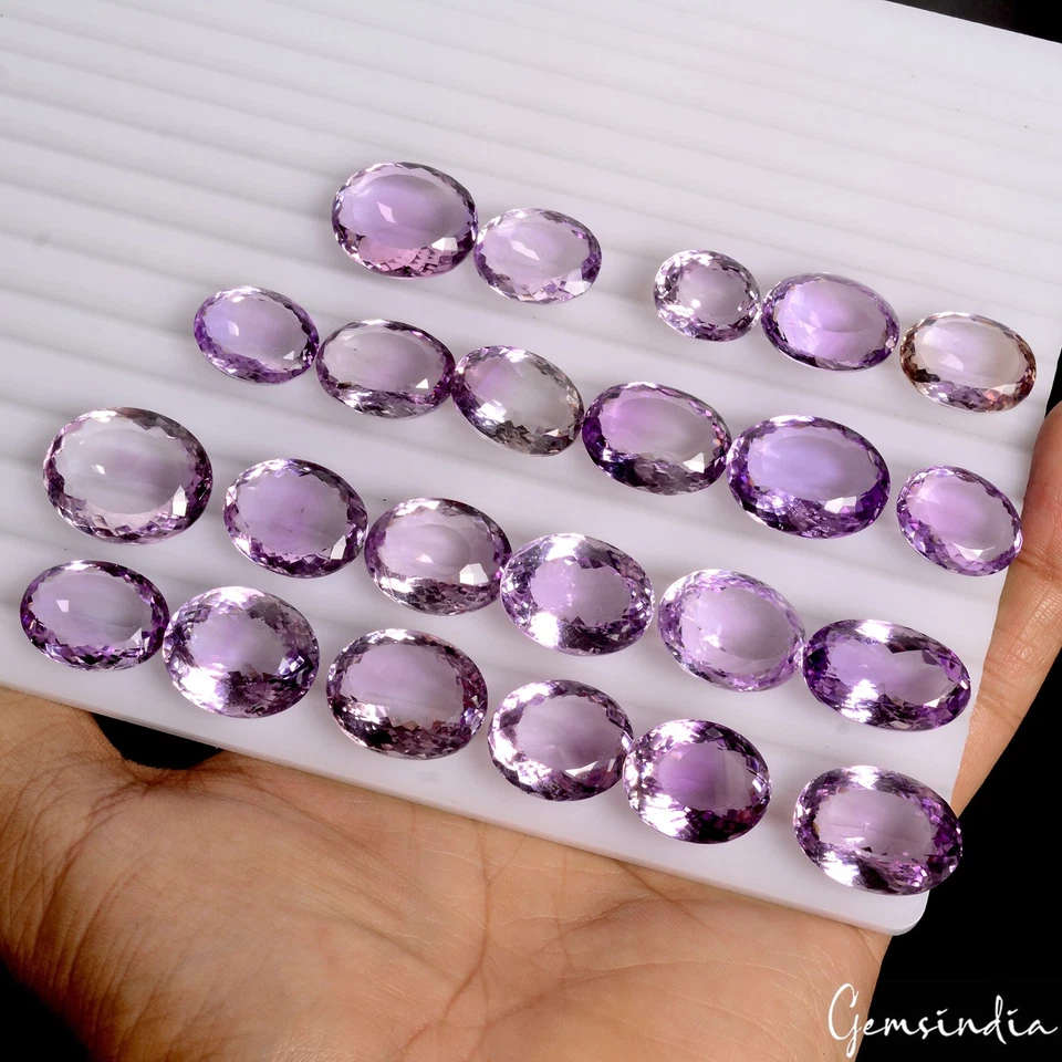 Amethyst Lot, Loose Gemstone, Purple — 23 Pieces, 15mm to 22mm, 410 Ct, Brazil