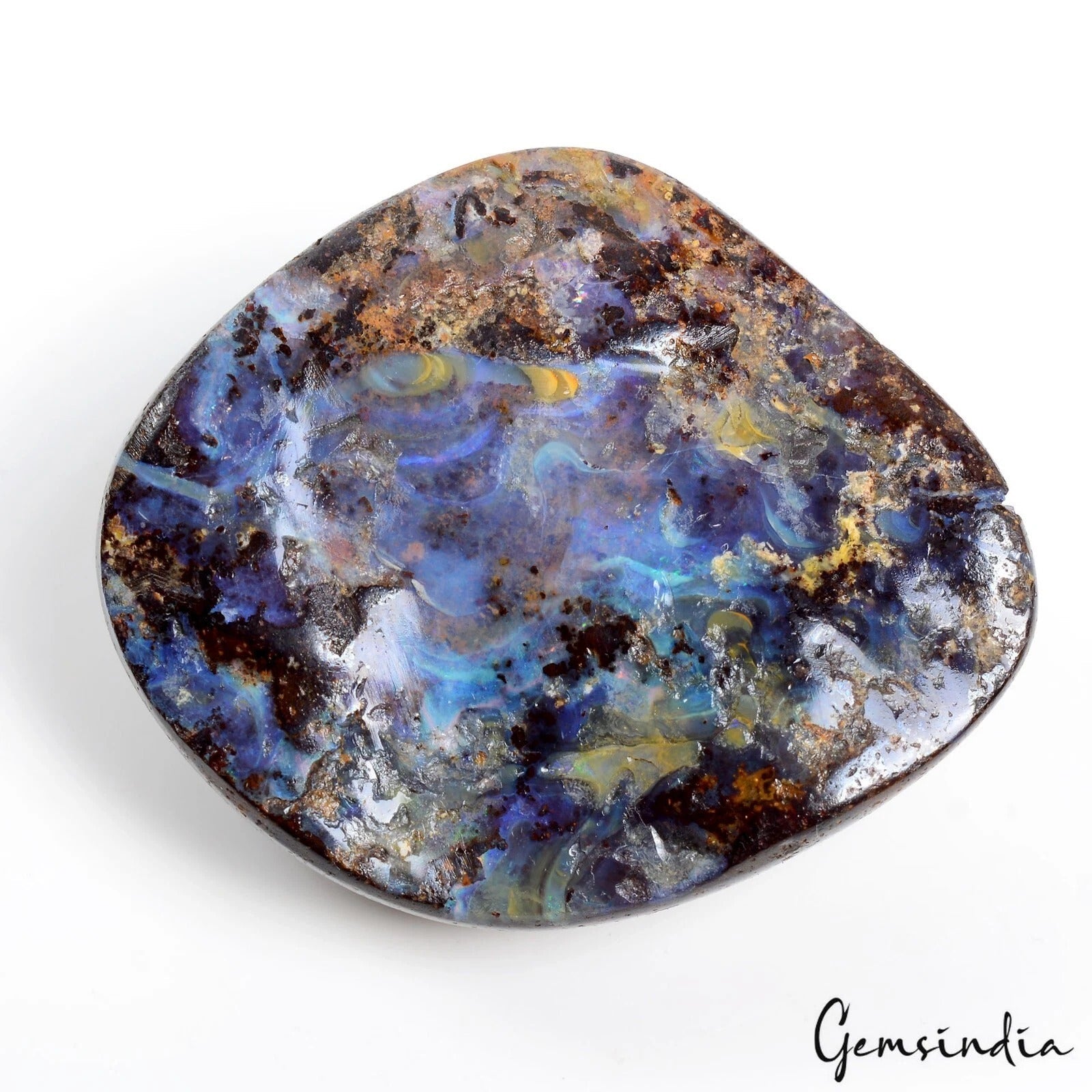 129.70Ct Natural Untreated Bi Color Australian Boulder Opal Fancy Cab Loose Gem