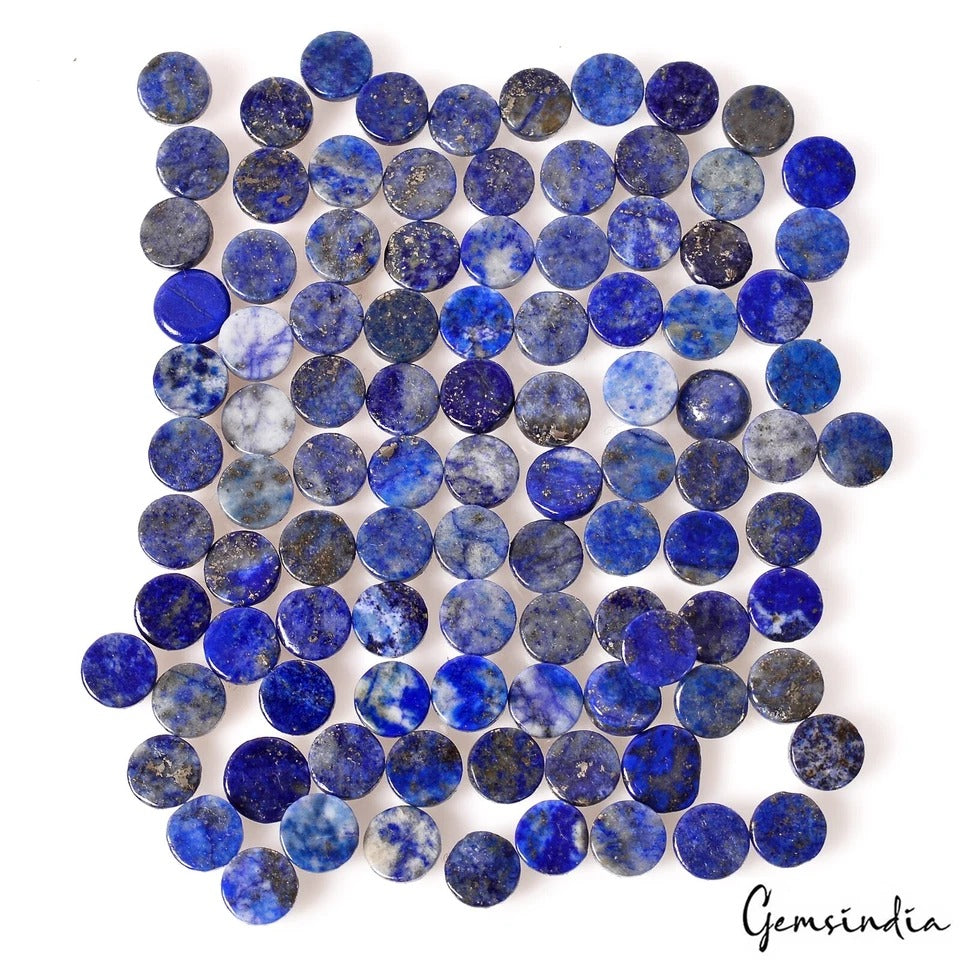 74 Cts/100 Pcs Natural Blue Lapis Lazuli Round Calibrated 5mm Gems For Jewelry