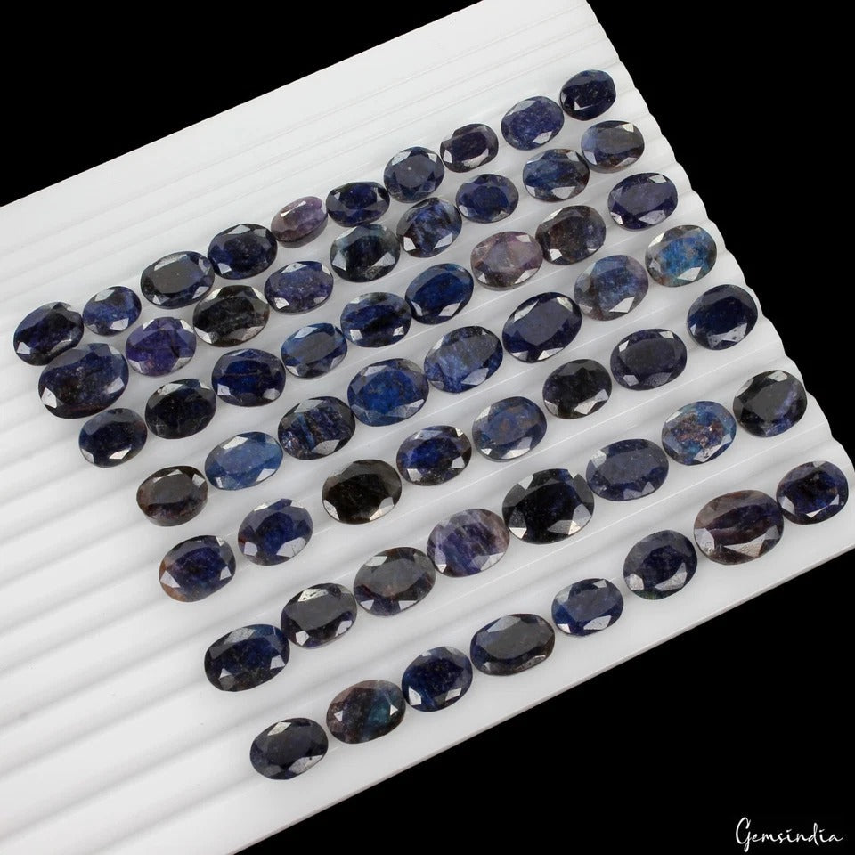 Natural Sapphire 60 Pcs 10-16mm Stunning Blue Ring Size Loose Gemstones 520 Ct