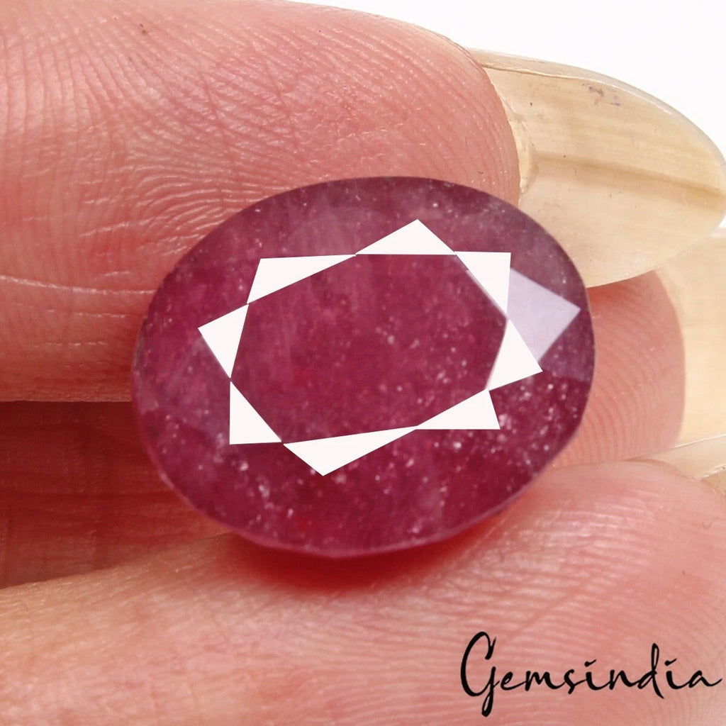 14.70 Ct AAA Certified Natural Mozambique Ruby Oval Cut Loose Ring Size Gemstone