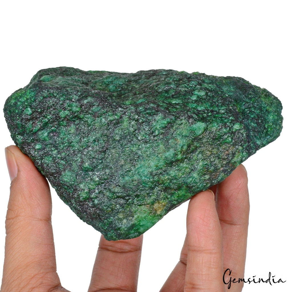 Certified Natural Green Emerald 3500 Ct Earth Mined Uncut Rough Loose Gemstone
