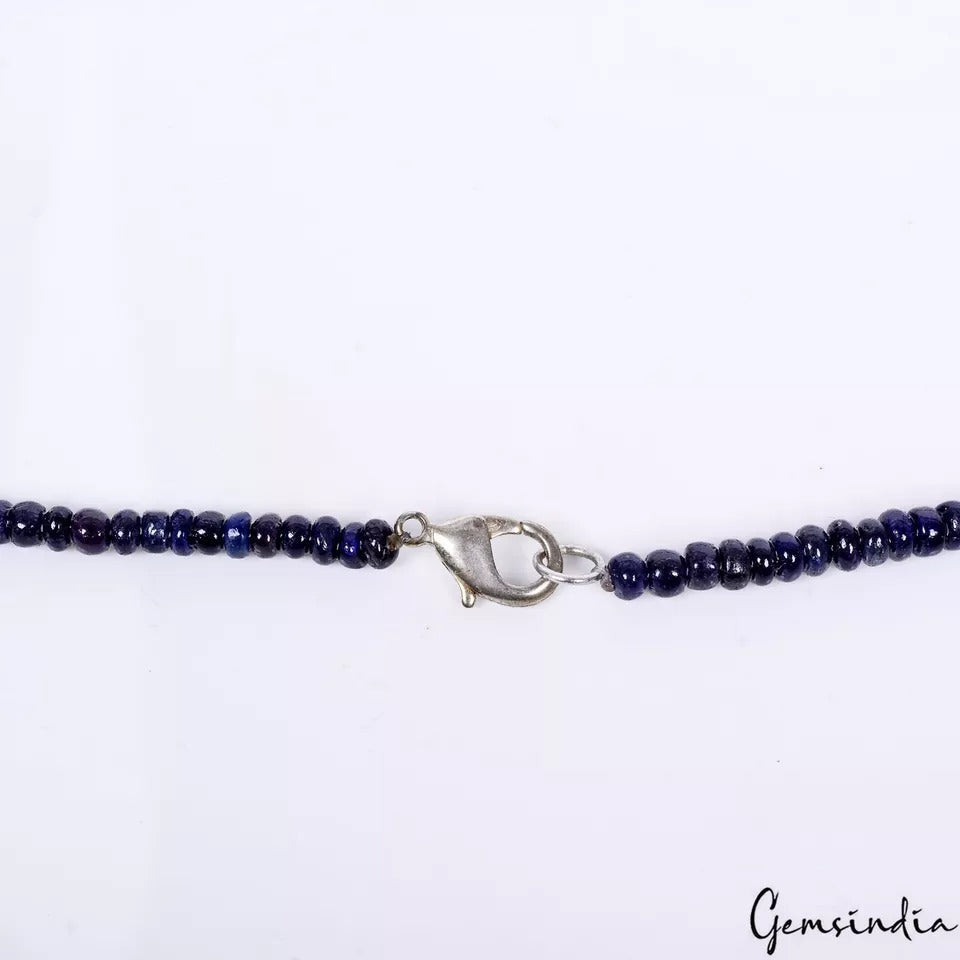 105.60Ct Natural Multi Color Emerald Ruby Sapphire Handmade Single Line Necklace