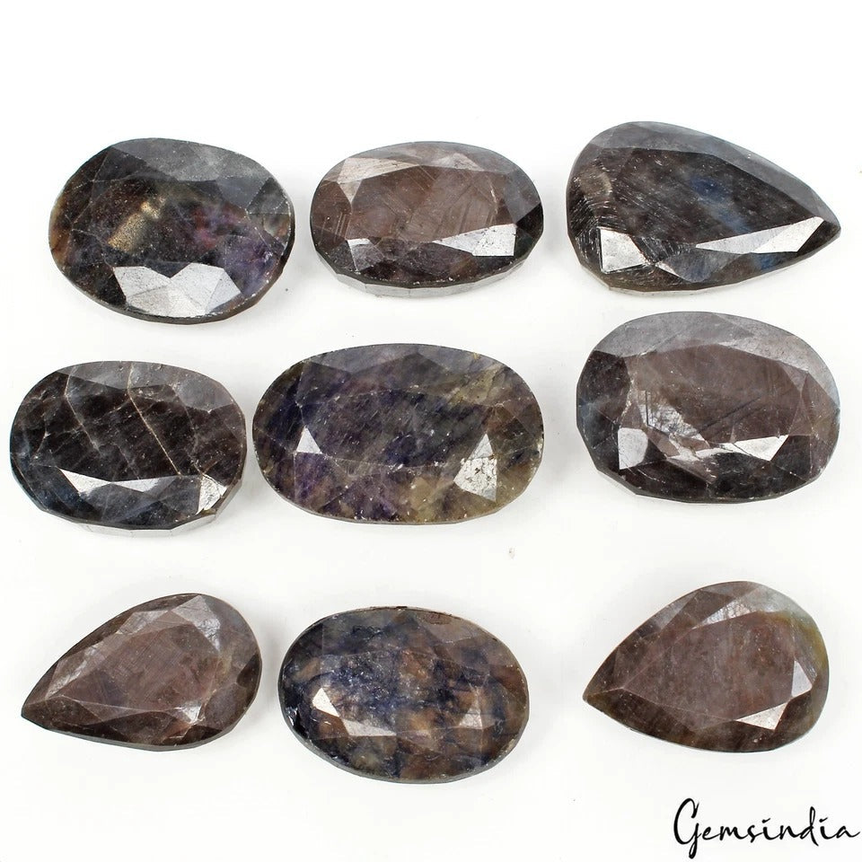 Natural Untreated Black Blue Sapphire Loose Mix Cut Earth Mined Gemstones~1340Ct