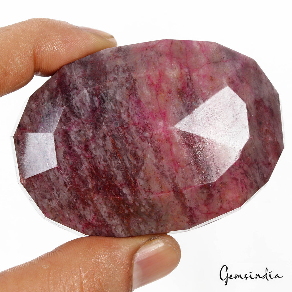 970 Ct Natural Red USA Beryl Bixbite Oval Faceted Cut Loose Earth Mined Huge Gem