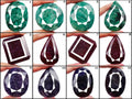 7220 Ct /12Pc Genuine Emerald Ruby Sapphire Mix Faceted Cut Loose Huge Gemstones