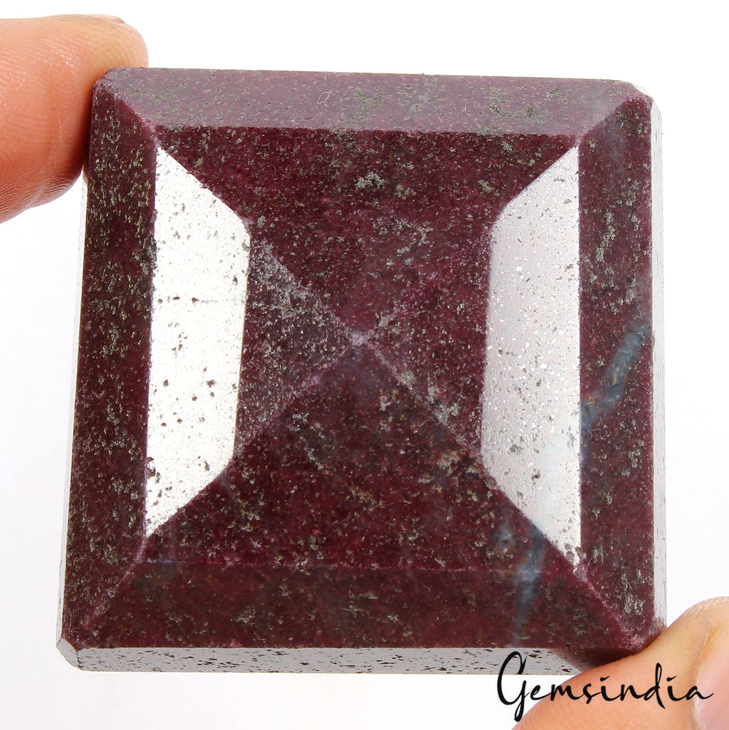 720Ct Natural Untreated Dark Red Ruby Octagon Cut Loose Huge Earthmind Gemstone