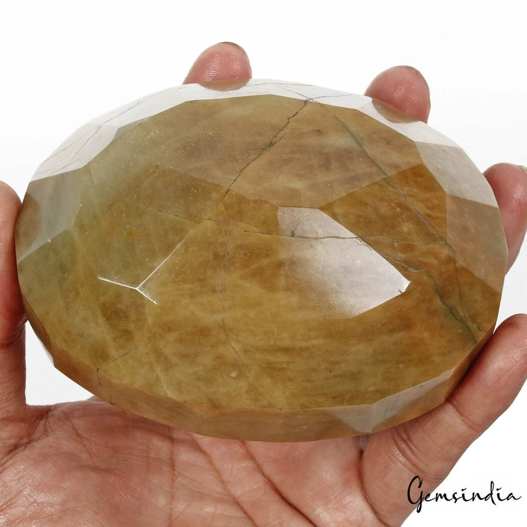 Beryl Loose Gemstone, Untreated, Yellow — 109x81x53mm, 3570 Ct, Brazil