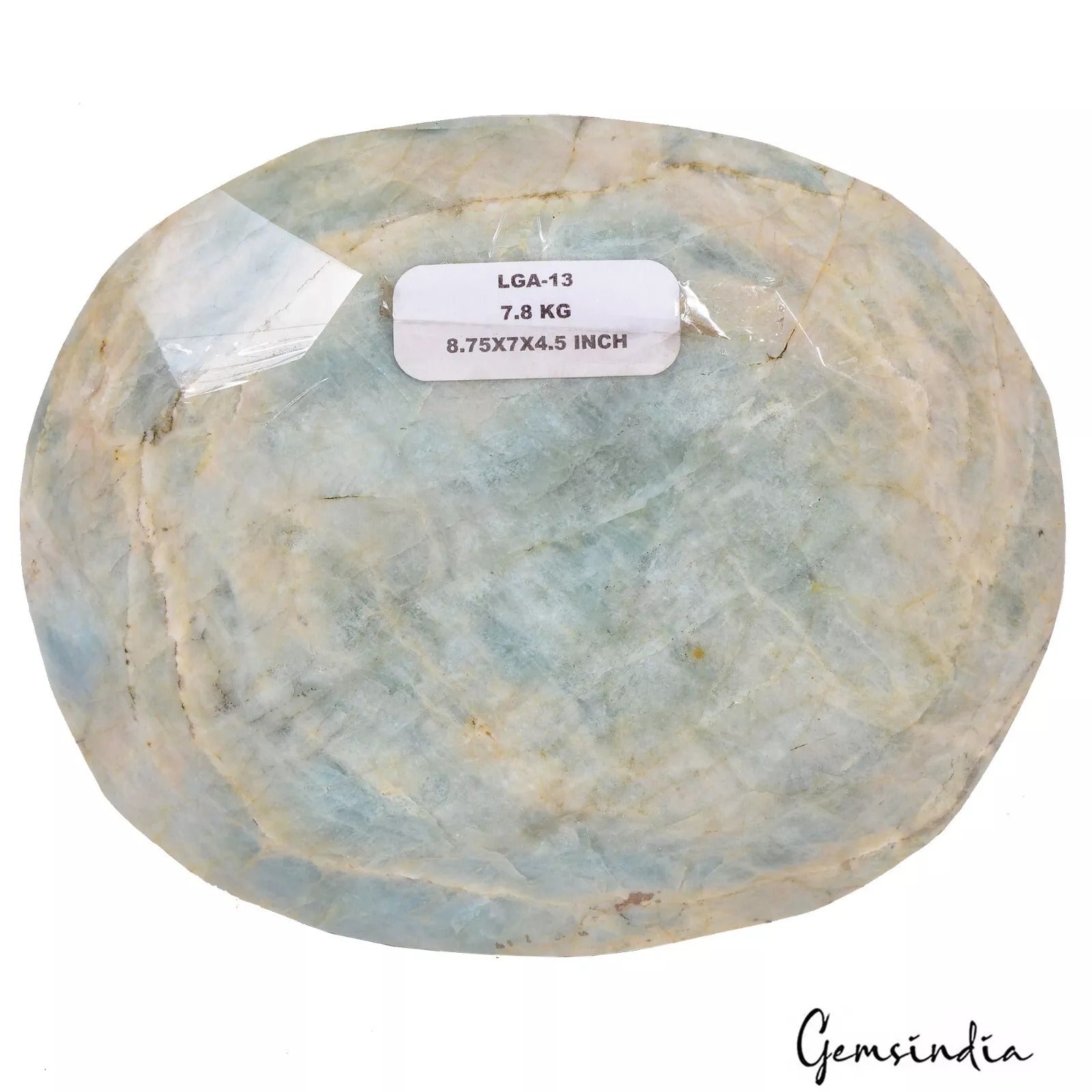 7.8 Kilo Natural Aquamarine Beryl Rare Oval Cut Huge Size Untreated Gemstone NM