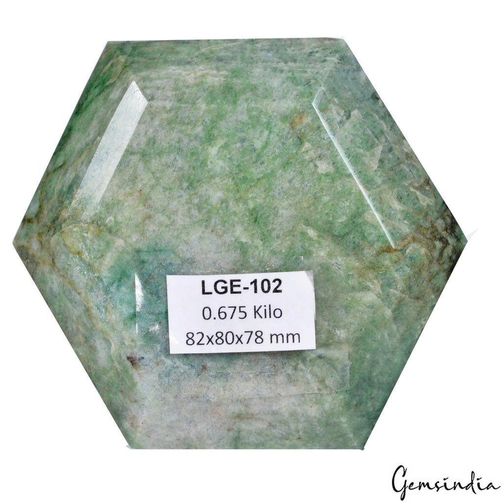 675 Gram Natural Green Emerald Hexagon Cut Faceted Earth Mined Loose Gemstone