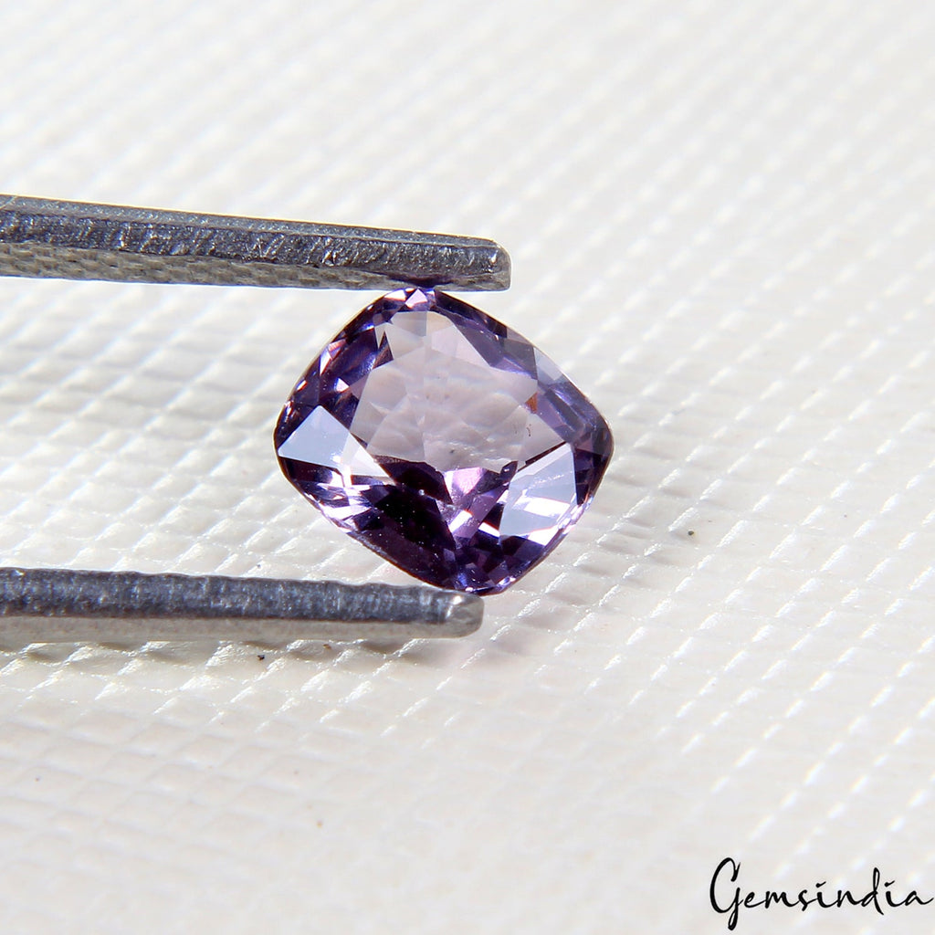 0.60 Ct. 6x5mm Natural Purple Spinel Cushion Cut- Unheated Ceylon Loose Gemstone