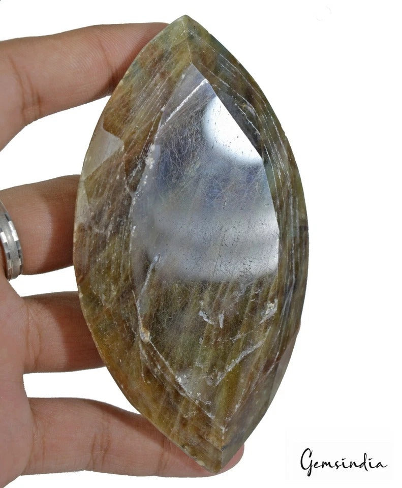 Certified 1100 Cts Natural Untreated Brown Sapphire Marquise Cut Earth Mined Gem