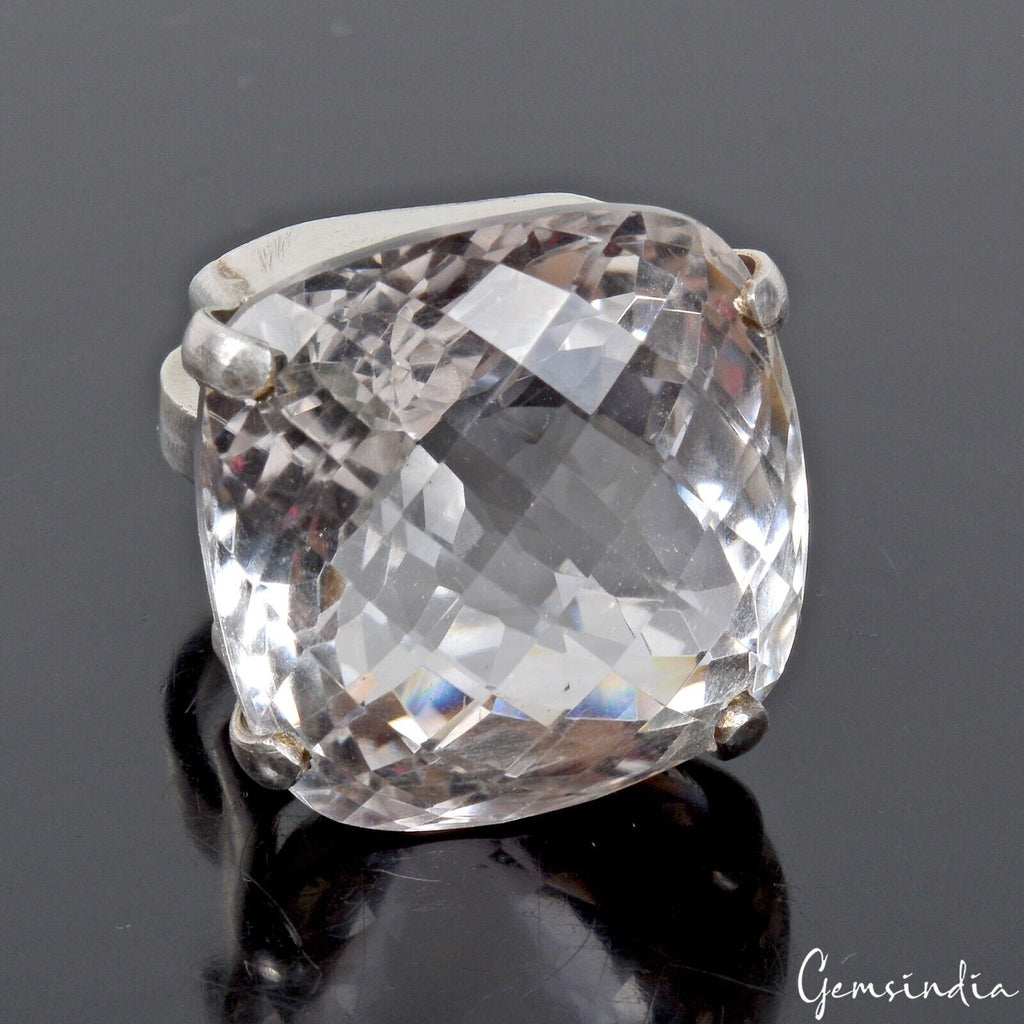 22.20 Gm Natural Amethyst Gemstone Huge 925 Sterling silver Hand made Ring ~7 US